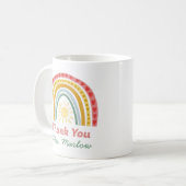 Mug Teacher Personnalisé Merci Rainbow Cadeau Café (Devant gauche)