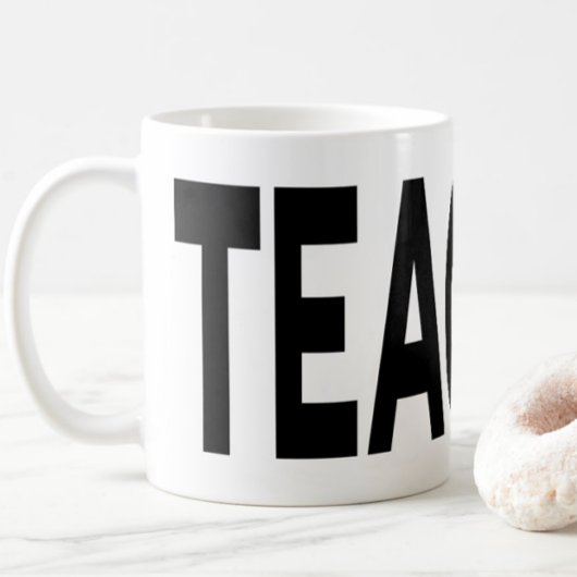 Mug TEACHER Typography Educator Appreciation Gift