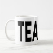 Mug TEACHER Typography Educator Appreciation Gift (Gauche)