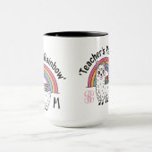 Mug "Teacher's Rainbow" - Cute Llama, Livres & Plu (Centre)