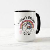 Mug "Teacher's Rainbow" - Cute Llama, Livres & Plu (Devant droit)