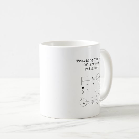 Mug Teaching Art of Precise Thinking | Math Logic (Devant droit)