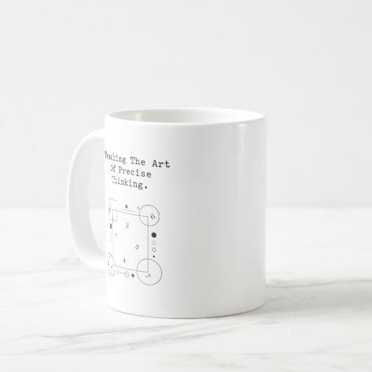 Mug Teaching Art of Precise Thinking | Math Logic (Devant gauche)