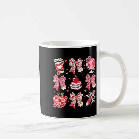 Mug Teaching Is A Work Of Heart Pencil Bow Teacher Val (Droite)