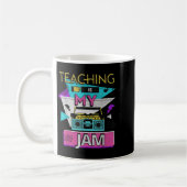 Mug Teaching Is My Jam Funny Retro Teacher Back To Sch (Gauche)