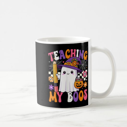 Mug Teaching My Boos Ghost Teacher Cute Pencil Hallowe (Droite)