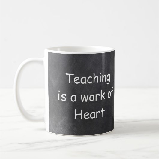 Mug Teaching Work Heart Chalkboard Design Venin Idea (Gauche)