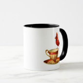Mug Teacup Et Cardinal Rouge (Devant droit)