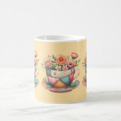 Mug Teacup Patchwork avec Fleurs Whimsical (Centre)