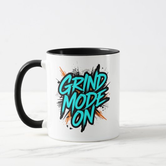 Mug Teal Graffiti Style "Grind Mode On" (Gauche)