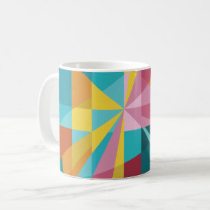 Mug Teal moderne, rose, Design_Abstract géométrique