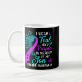 Mug Teal Purple In Memory Of My Son Suicide Awareness (Gauche)