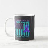 Mug Teal Purple Ribbon Suicide Awareness Flag Freind B (Gauche)