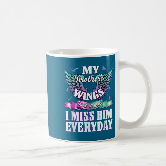 Mug Teal Purple Ribbon Suicide Awareness Flag I Miss M (Droite)