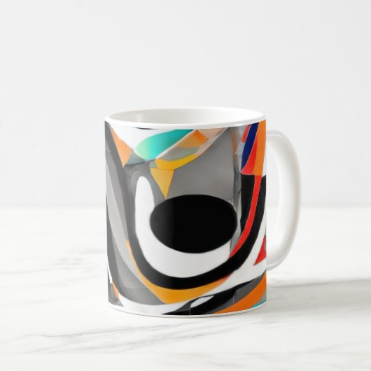 Mug Teal Splash Abstract Waves (Devant droit)