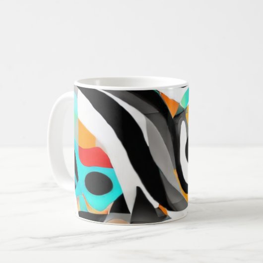 Mug Teal Splash Abstract Waves (Devant gauche)