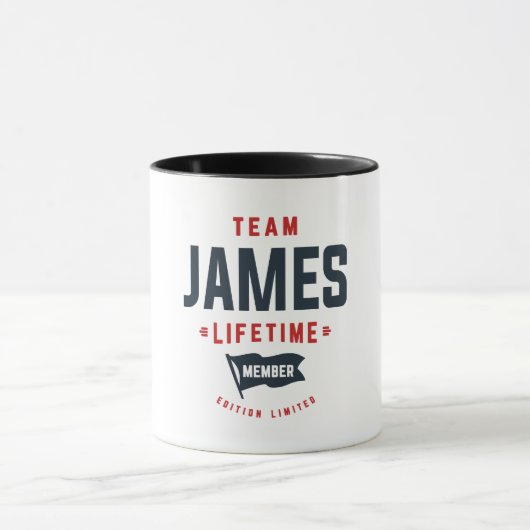 Mug Team James Lifetime Membre Funny Nom James (Centre)
