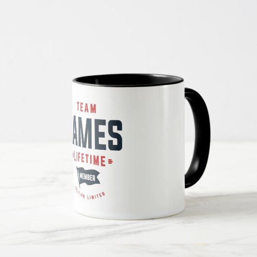 Mug Team James Lifetime Membre Funny Nom James (Devant droit)