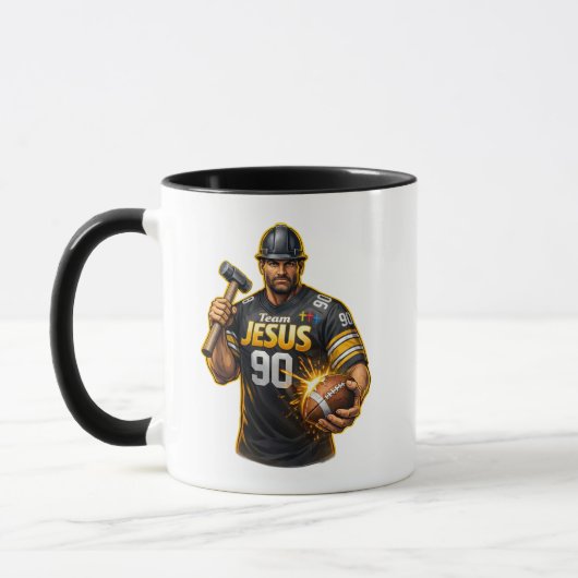 Mug Team JESUS Football 90 - Christian (Gauche)