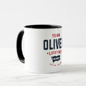 Mug Team Oliver Lifetime Membre Funny Nom Oliver (Devant gauche)
