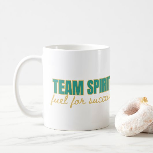 Mug Team Spirit Citation Inspirationnelle Cadeau d'ent (Avec donut)