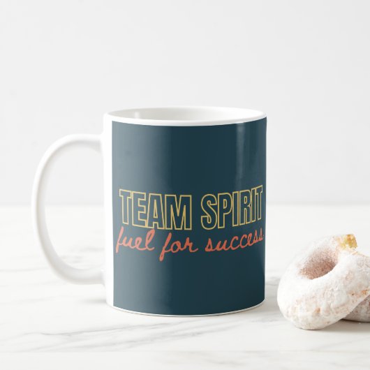 Mug Team Spirit Inspirational Quote Office Cadeau (Avec donut)