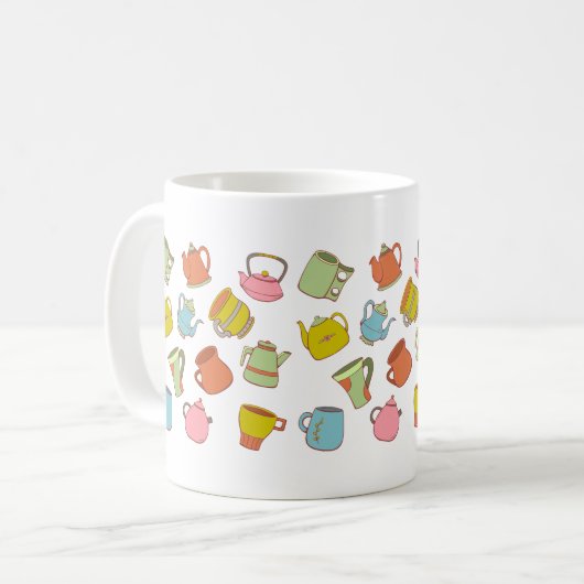 Mug Teapot & Cup Pattern (Devant gauche)
