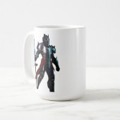 Mug Teapot de pâte de café de chevalier dynamique (Devant gauche)