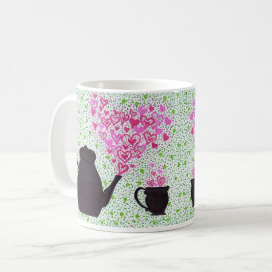 Mug - Teapot et Coeurs (Devant gauche)