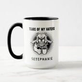 Mug Tears Of My Haters Mug, Funny Bulldog Mug, Haters  (Gauche)