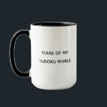 Mug TEARS OF MY SUDOKU RIVALS – Funny Coffee<br><div class="desc">Solve, sip, and smile! 🧩 This hilarious “TEARS OF MY SUDOKU RIVALS” mug is perfect for Sudoku enthusiasts, puzzle champions, and anyone who loves a little friendly competition. Whether you’re enjoying a morning coffee or celebrating a perfectly completed grid, this mug adds humor and bragging rights to every puzzle session....</div>