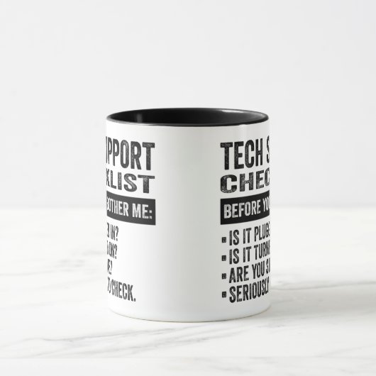 MUG TECH SUPPORT CHECKLIST (Centre)