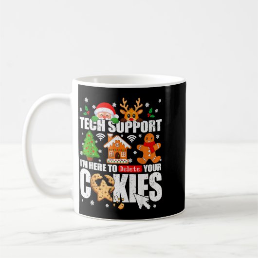 Mug Tech Suprt Delete Your Cookies Men Ugly Christmas (Gauche)