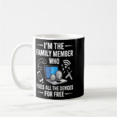 Mug Tech Suprt Design For Men, Boys, Dad. Funny Meme  (Gauche)