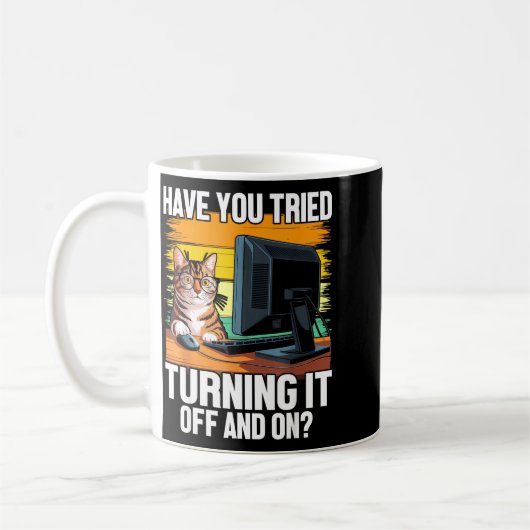 Mug Tech Suprt Humor I Cat Engineer Computer It Guy  (Gauche)