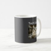 Mug Tech Suprt Silly Staring Cat Meme Gen Alpha Humor (Devant droit)
