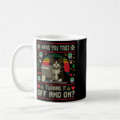 Mug Tech Suprts Cat Engineer Computer Ugly Christmas S (Gauche)