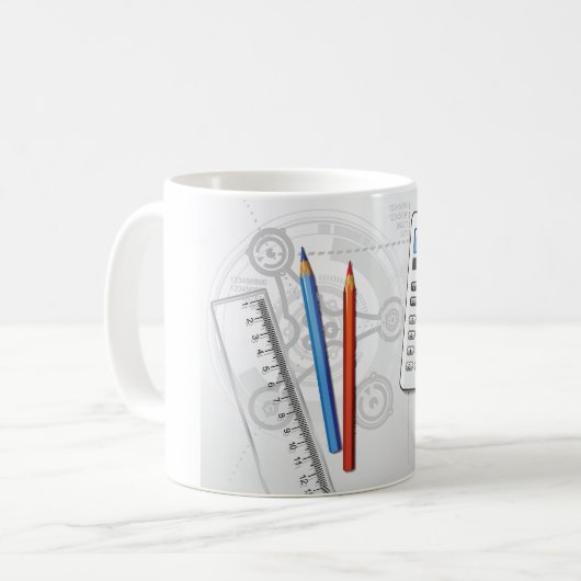 Mug Technical Drawing Office Supplies (Devant gauche)