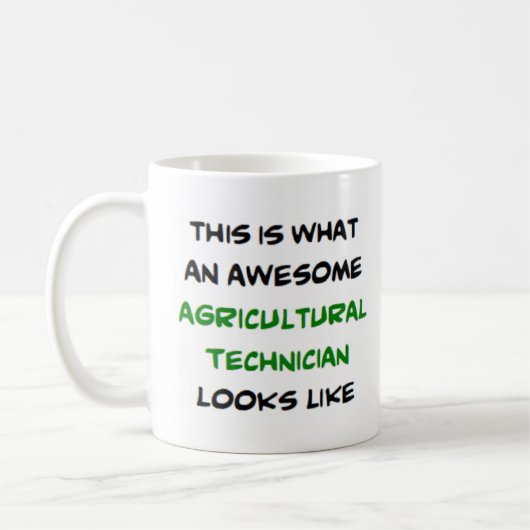 Mug technicien agricole, génial (Gauche)