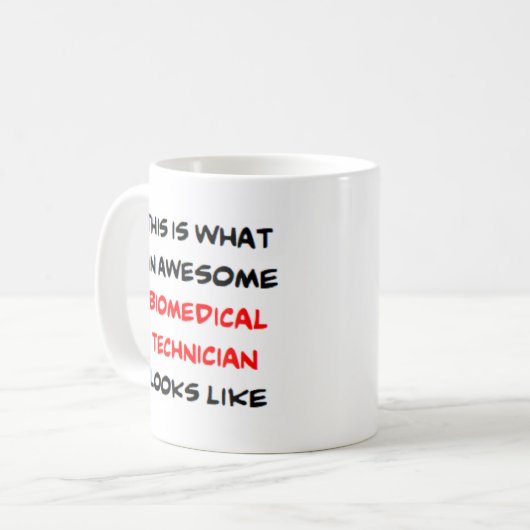 Mug technicien biomédical, génial (Devant gauche)