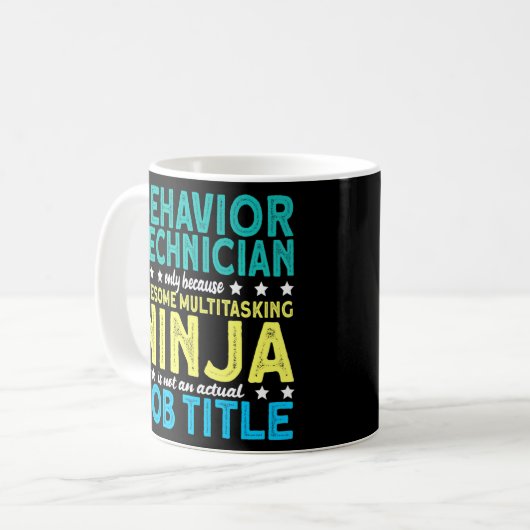Mug Technicien comportemental Ninja Aba Thérapiste (Devant gauche)