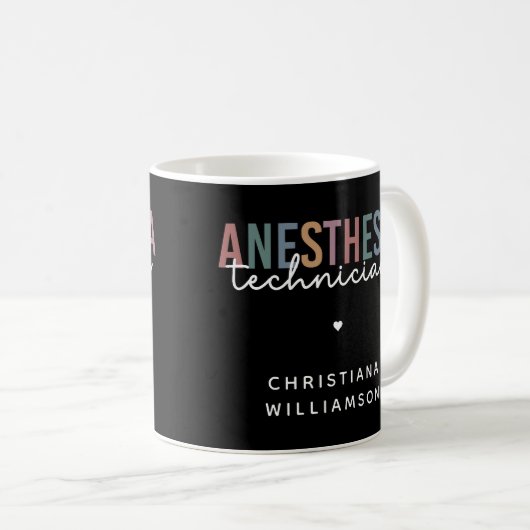 Mug Technicien d'anesthésie personnalisée Technique d' (Devant droit)
