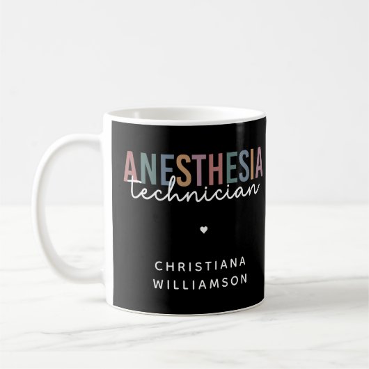 Mug Technicien d'anesthésie personnalisée Technique d' (Gauche)