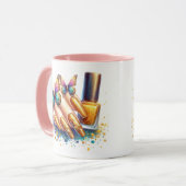 Mug Technicien de clou Parties scintillant or (Devant gauche)