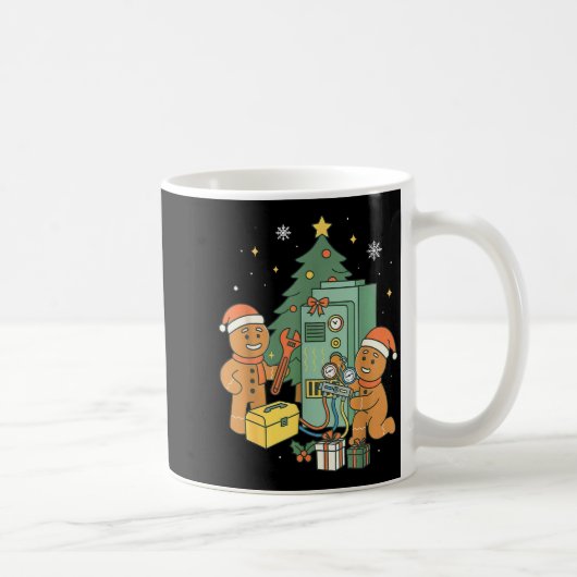 Mug Technicien de construction de Noël en pain d'épice (Droite)