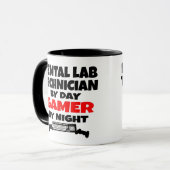 Mug Technicien de laboratoire dentaire Gamer (Devant gauche)