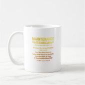 Mug Technicien de maintenance de définition de poste R (Gauche)