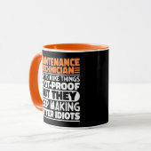 Mug Technicien de maintenance I J'essaie de rendre les (Devant gauche)