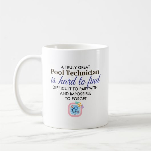 Mug Technicien de Piscine Exceptionnel Cadeau Personna (Gauche)