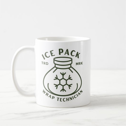Mug technicien d'emballage de poche de glace (Gauche)